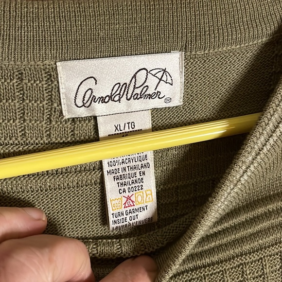 90’s acrylic crew neck sweater Xl - Picture 3 of 4